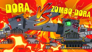 Fight DORA against ZOMBODORA. Gladiator fights. Cartoons about tanks