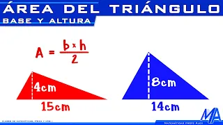 Área del triángulo cuando conocemos la Base y la Altura