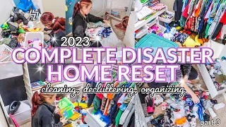 new✨ 2023 COMPLETE DISASTER CLEAN + DECLUTTER CLEANING MOTIVATION | HOME RESET: messy to minimal