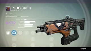 Destiny Legendary Weapon Plug One.1 Fusion Rifle