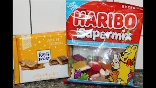 Ritter Sport Spiced Biscuit & Haribo Supermix Review