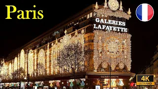 Paris, France🇫🇷 – Galeries Lafayette  4K-HDR | City of Lights | La Ville Lumière |