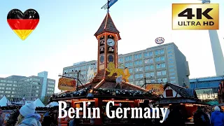 Berlin, Germany, Christmas Market walking tour 4K