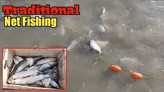 Sari-saring isda ang huli ng lambat | Traditional net fishing