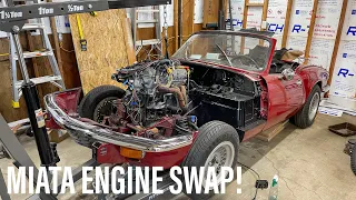 TRIUMPH ENGINE SWAP! (Miata 1.6l)