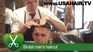 Brutal man`s haircut. parikmaxer TV USA