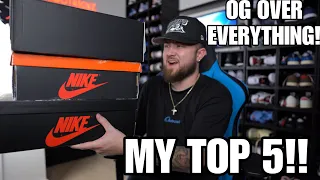 THE TOP 5 SNEAKERS IN MY COLLECTION!!
