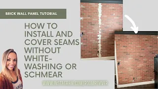 DIY Faux Brick Panel Wall Installation /  Accent Wall #DIYfauxbrickwall