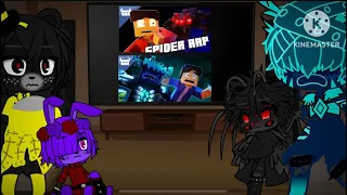 Fnia reacts to Minecraft raps spider/warden  pt 5 final part 💜Gacha club💜