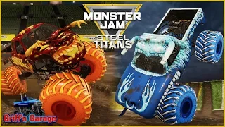 10 Truck Las Vegas Fire and Ice Freestyle All Stars | Monster Jam Steel Titans