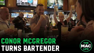 Conor McGregor buys an entire bar a drink of Proper 12