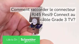 Comment raccorder le connecteur RJ45 Resi9 Connect au câble Grade 3 TV ? | Schneider Electric