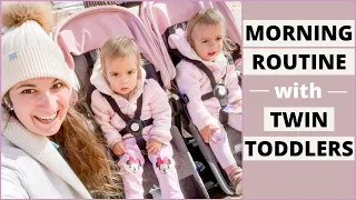 DAY IN THE LIFE MOM VLOG WITH TWINS | MORNING ROUTINE WITH TWIN TODDLERS | CLEAN AND SHOP WITH ME