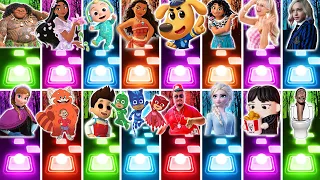 Skibidi Toilet Vs Frozen Elsa Vs Moana Vs Mirabel Vs Sheriff Labrador AND MORE - Megamix Tiles Hop!