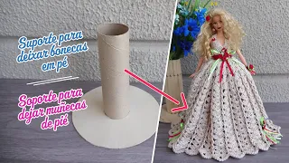 How to make a support stand for dolls (portuguese/spanish)