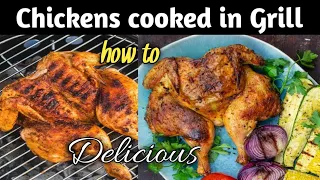 How to cook Chickens in grill | Home made grilled chicken | JK News |