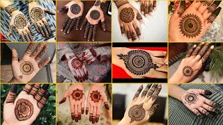 Circle tikki mehndi design | easy and simple henna design photo | bridal mehndi design