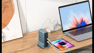 ACASIS 15-in-1 USB C Desktop Docking Station for USB-C Laptop, 4K HDMI Display,10GBPS, SD/TF, DS7A15