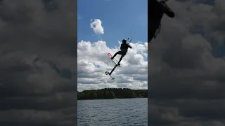 Kitefoil with Flysurfer Soul 15 in light wind conditions