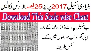 Download final basic pay scale chart 2017# complete method how to calculate salary 25 percent incr#