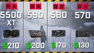 Radeon RX 5500 XT vs RX 590 vs RX 580 vs RX 570 | 1080p, 1440p FPS Benchmarks