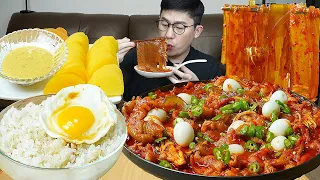 ASMR MUKBANGㅣSpicy Chicken Feet  & Egg soy sauce riceㅣEATING SHOW