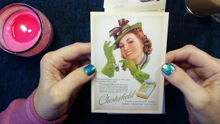 ASMR | Mystery Cards? & Vintage Postcards Whispered Show & Tell at Coffee Time!