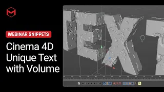 Cinema 4D Unique Text with Volume