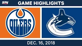 NHL Highlights | Oilers vs. Canucks - Dec 16, 2018