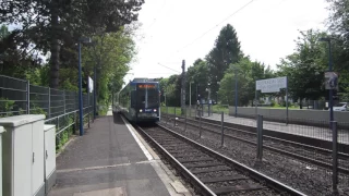 Einfahrt der Linie 62 Richtung Dottendorf über Bonn HBF an der Haltestelle Oberkassel Süd