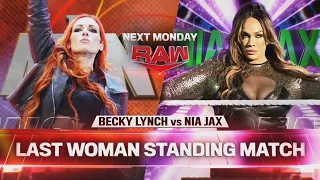 Becky Lynch vs Nia Jax - Last Woman Standing Match (1/2) | WWE RAW 03/18/24