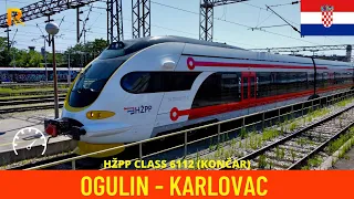 Winter Cab Ride Ogulin - Karlovac (Croatian Railways) - train drivers view in 4K