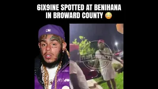 A hater spotted 6ix9ine at Benihana he’s scared to run up to him