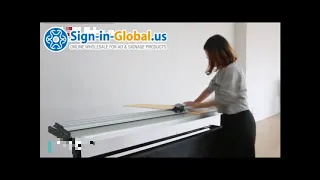 How to Operate 63 Inch Manual Large Format Paper Trimmer Cutter with Support Stand