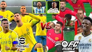 EA Sports FC Mobile vs eFootball 2024 Mobile | Game Comparison | ACL vs UCL