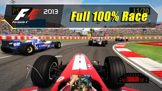 F1 2013 (PS3) - Driving Full 100% Race With Classic Cars - Wheelcam (4K@60)