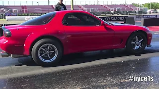 LS Swapped FD Mazda RX7 at Atco Dragway...