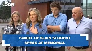 WATCH: Family of slain University of Idaho student speaks at memorial