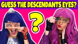 Guess the Descendants Eyes with Mal and Evie (Are they Real or Fake?) 2018