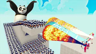 100x Kung Fu Panda + 2x GIANT vs 3x EVERY GOD - Totally Accurate Battle Simulator TABS