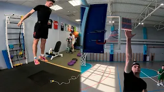 Measuring the jump of a professional volleyball player