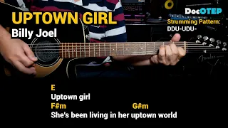 Uptown Girl - Billy Joel (Guitar Chords Tutorial with Lyrics)