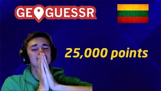 My first SOLO 25K points on Lithuania map in GeoGuessr | Stream VOD