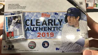 2019 TOPPS CLEARLY AUTHENTIC - SNEAK PEEK Baseball Cards Box Opening