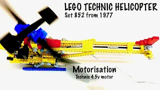 Lego Technic Helicopter 852 from 1977 - Motorisation