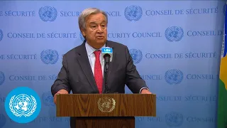 UN Chief on Movement of People in the Israel/Gaza Conflict - Media Stakeout | United Nations