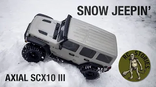 Snow Jeepin’ - Tiny RC Stories - Axial SCX10 III Jeep JLU - Snow Crawl