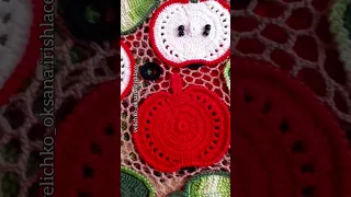 Топ "Наливное яблочко" в технике  ирландского кружева. #crochet #irishlace