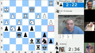 LIVE Blitz #3566 (Speed) Chess Game: Black vs IM PrincePanic in French: advance, Euwe variation