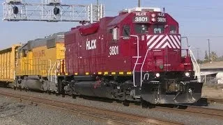[HD] Stockton, Calif: BNSF and UP including Norfolk Southern, Dec. 21, 2013 Calrailfans meet